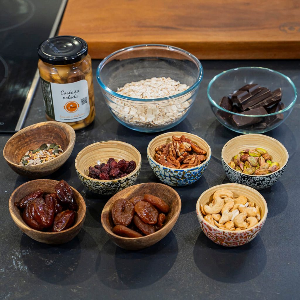1. Barritas energeticas con castanas - ingredientes
