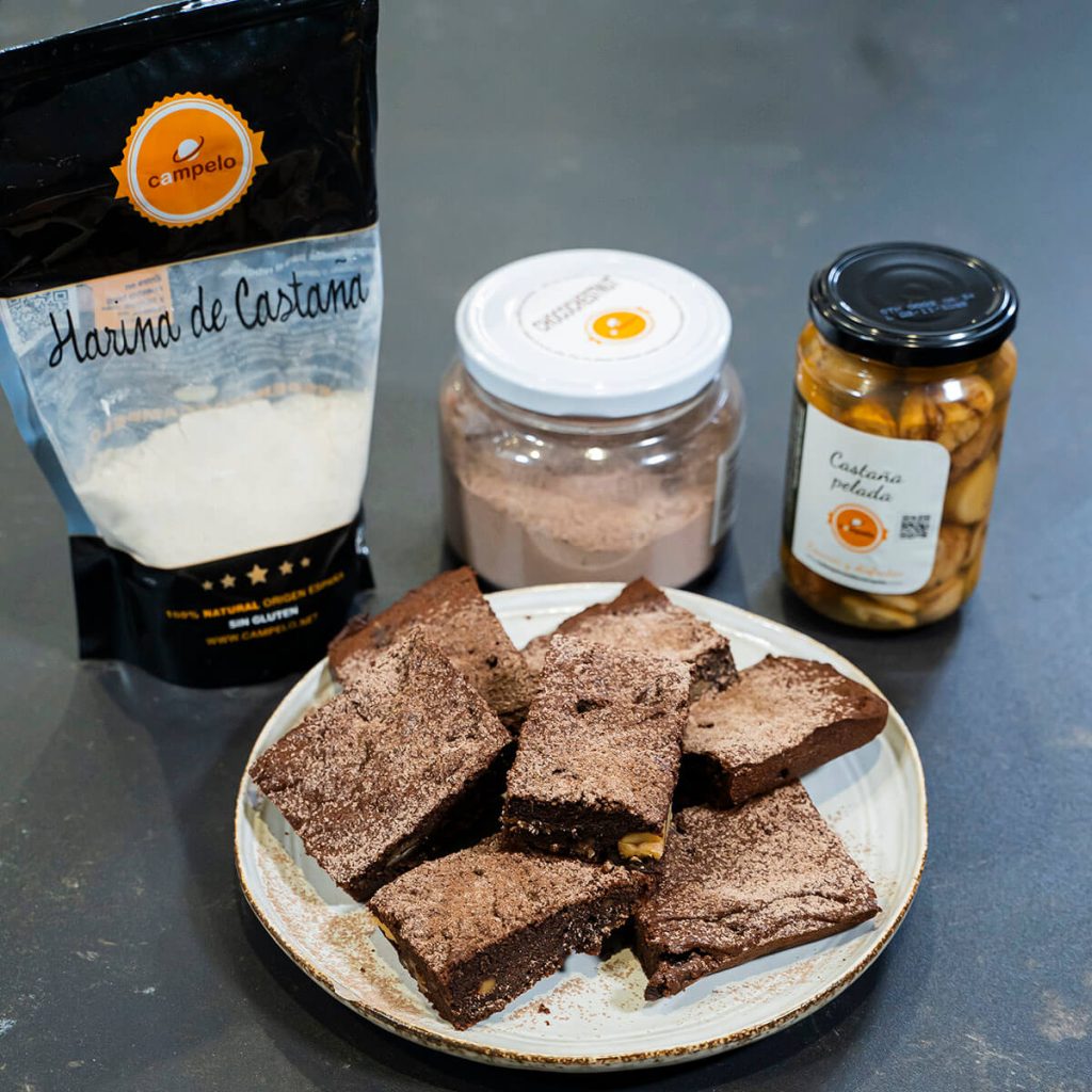 11. Brownie de castanas - servir