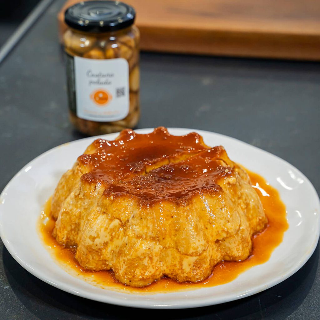 9. Flan de castanas - servir