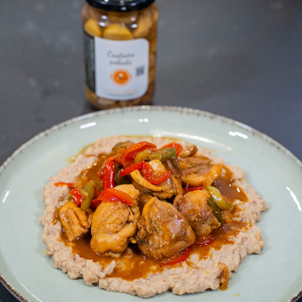 9. pollo a la parmentier - servir